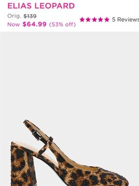 Betsey Johnson Leopard Print Slingback Heels in Black and Brown